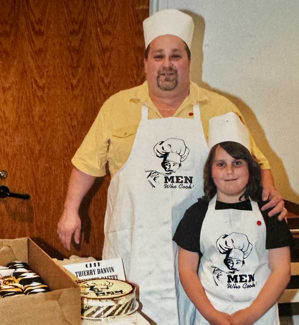 Master Baker and Head Chef Thierry Danvin with Daughter Emma, a part of the bakery and learning to bake at a young age