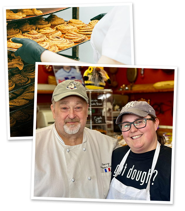 Meet the team at Brewster Pastry, family-owned by master baker Thierry Danvin and baker Emma Danvin since 2007